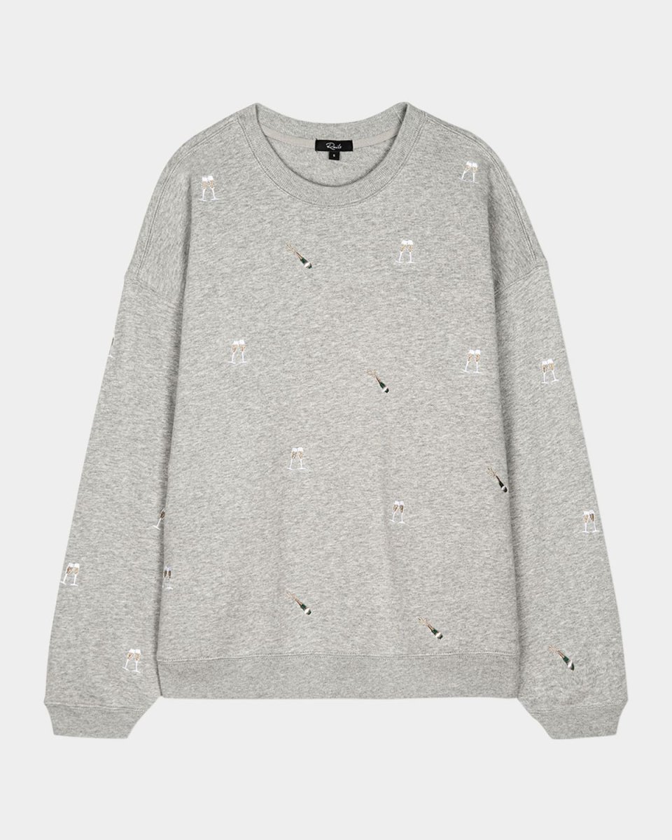 Champagne Embroidered Varsity Sweatshirt